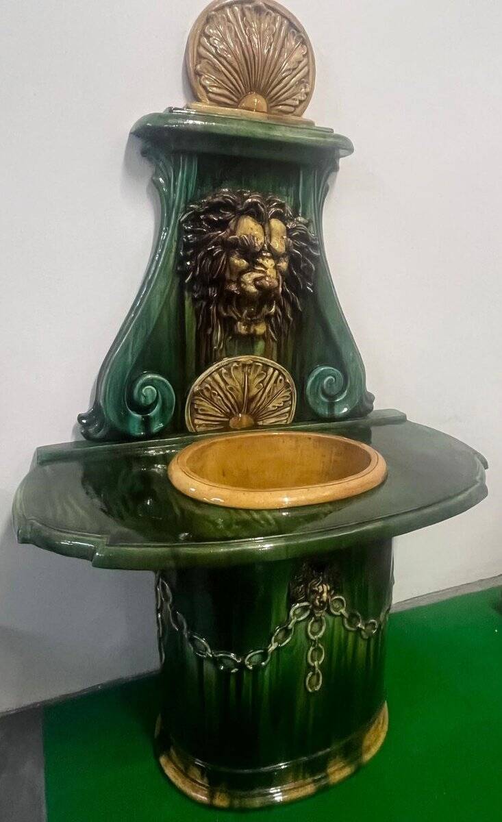 Glazed terracotta fountain from Vietri di Salerno, Italy, 1990s.