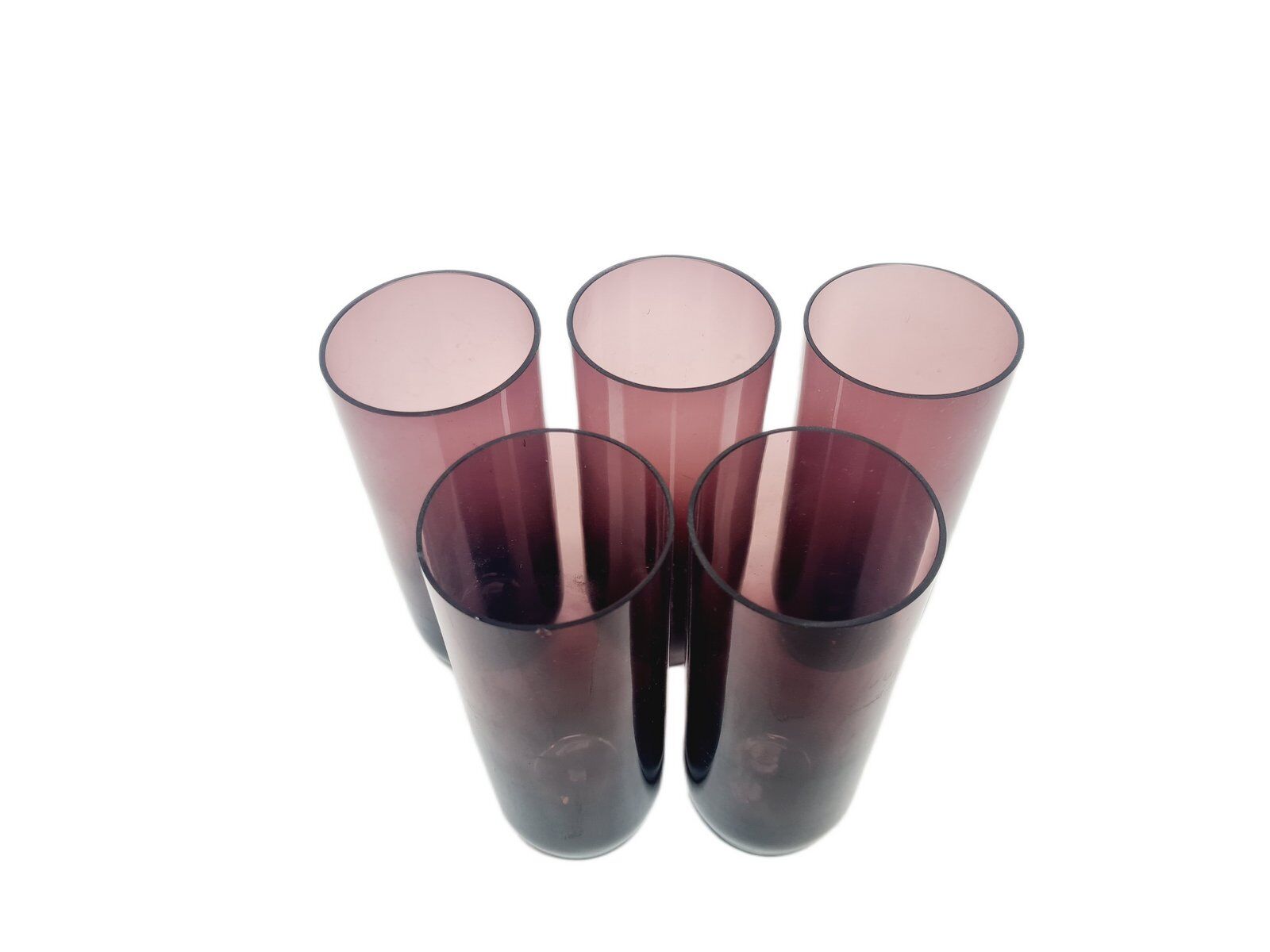Postmodern cocktail glasses for Krosno Glassworks, Poland, 1970s, set of 5