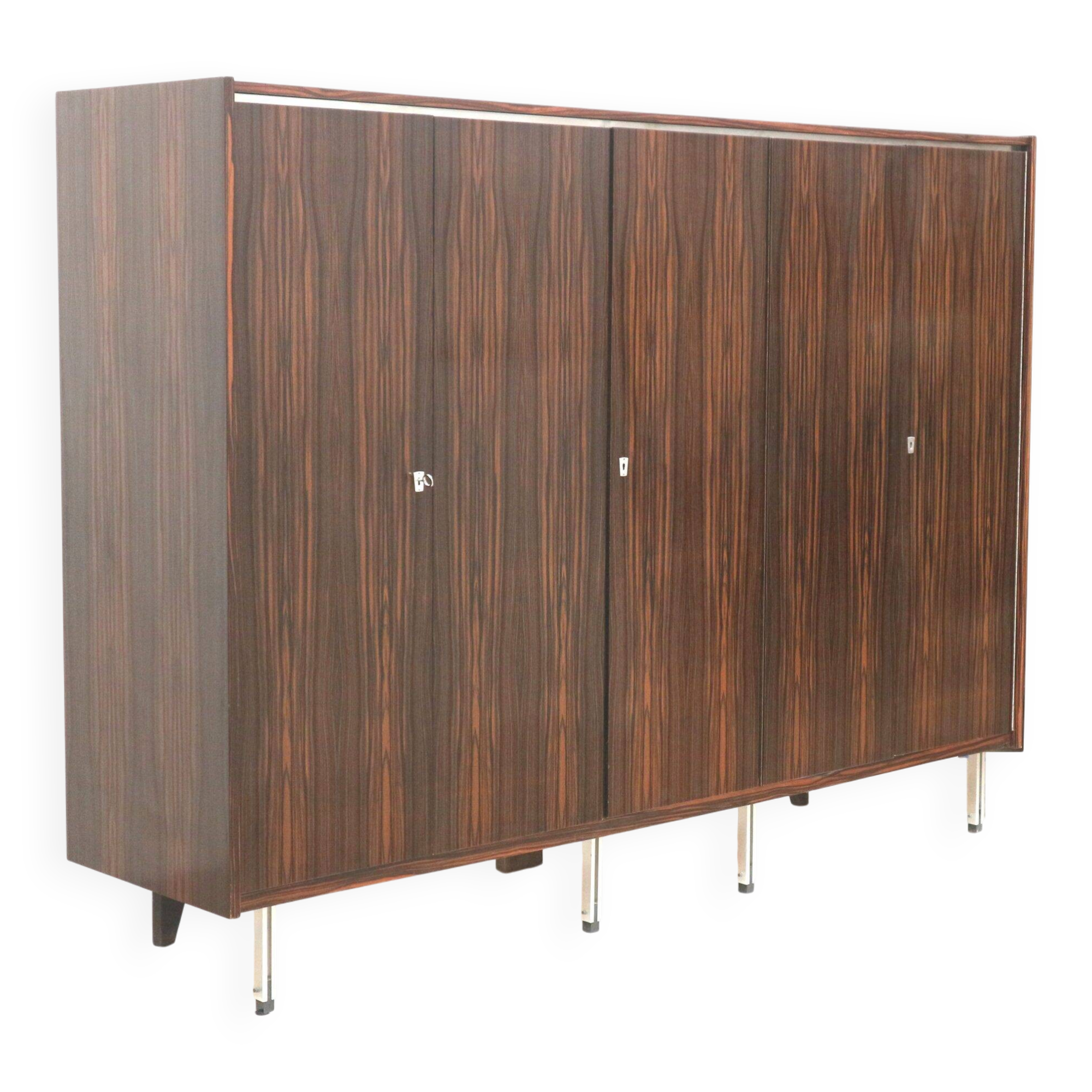 Large vintage designer wardrobe with hanging and storage space from the 1960s