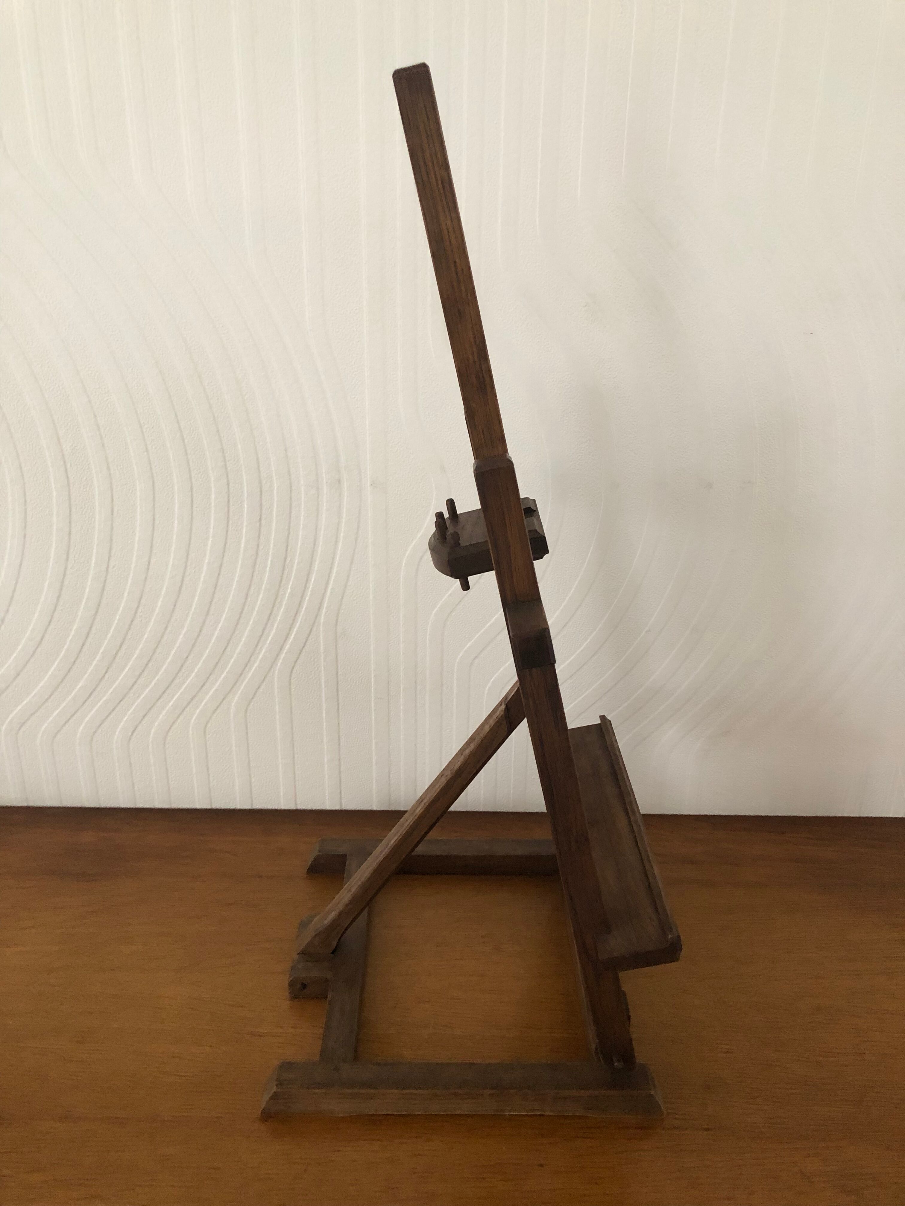 Antique wooden table easel