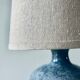 Lampe céramique grès bleu