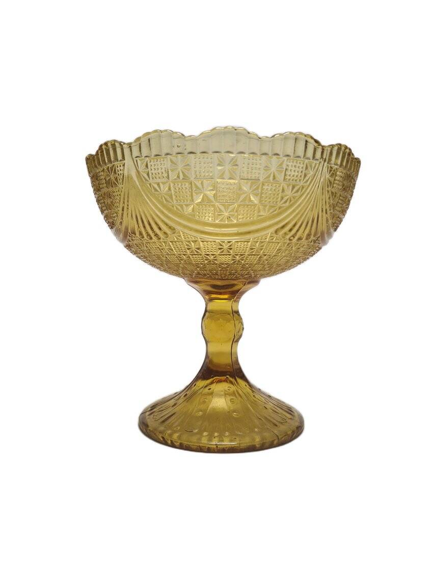 Fruit bowl on stand from Ząbkowice Glassworks, 1970s