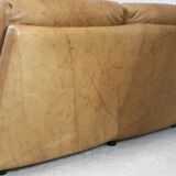Leather sofa, Albany model, late 70's, Roset edition