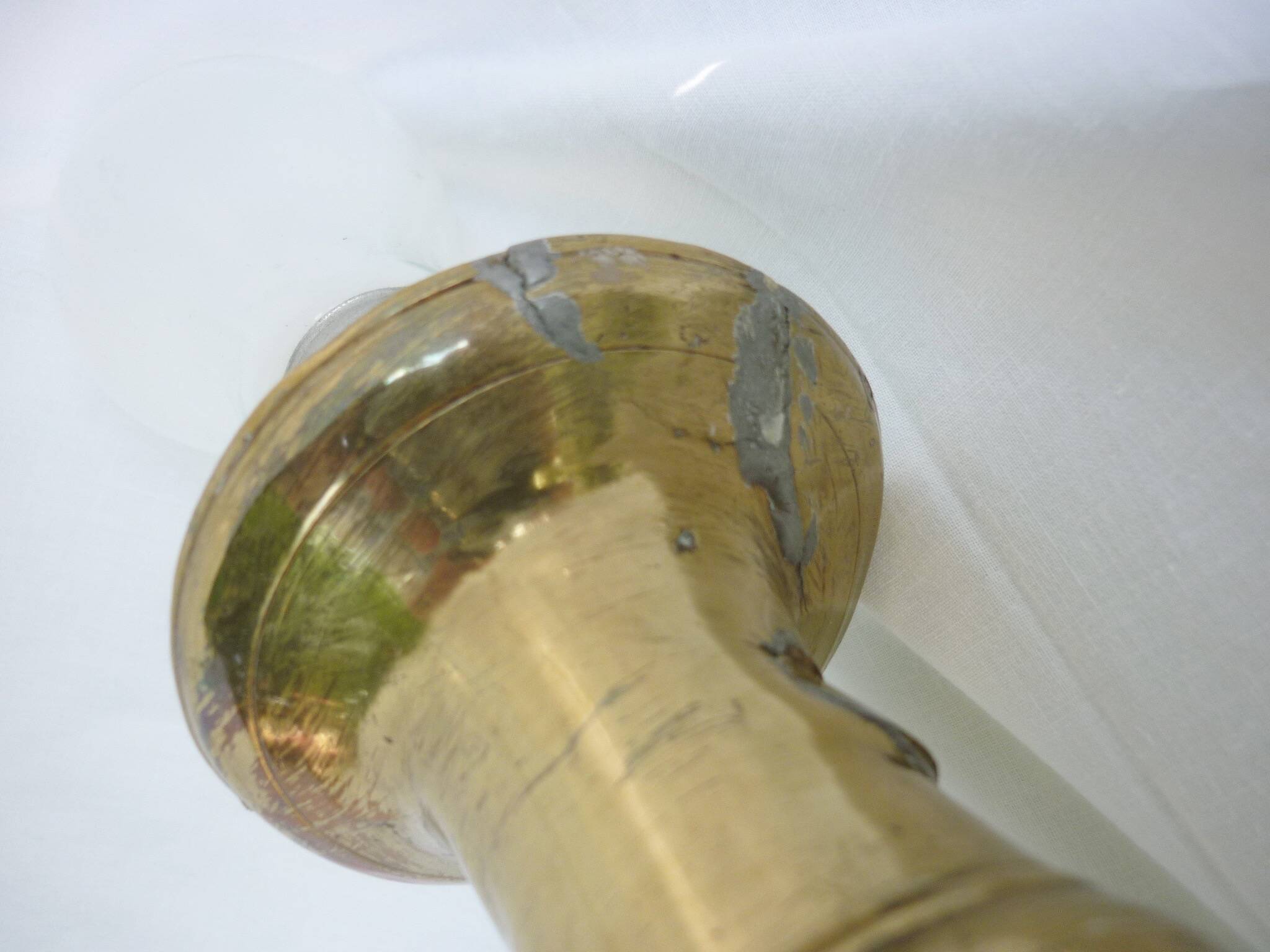 Pique candlestick chandelier old gilded brass 71 cm