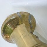 Pique cierge chandelier laiton doré ancien 71 cm