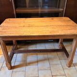 19th century farm table in solid oak