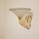 2 art deco wall lights in porcelain and frosted glass