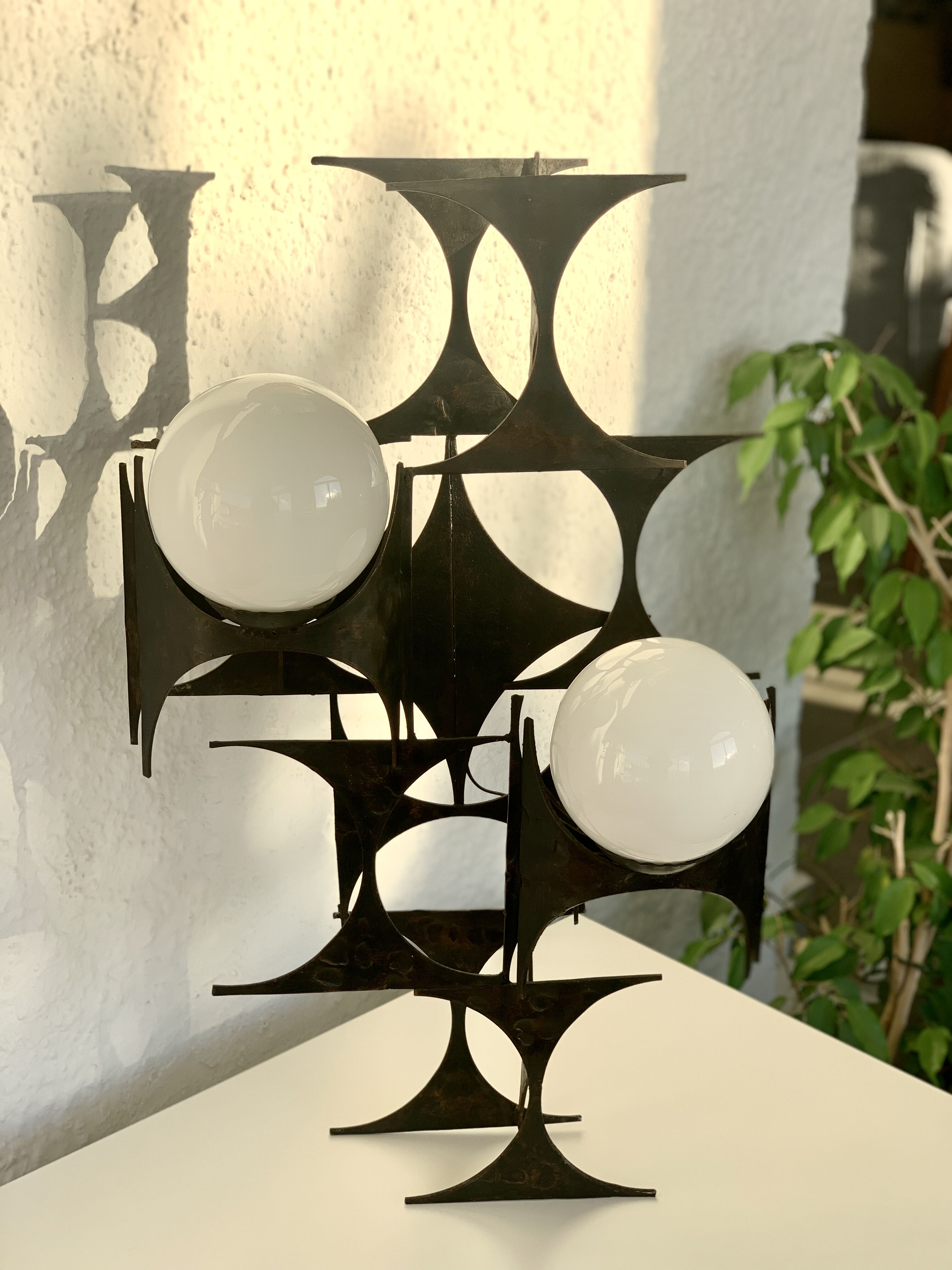 Paire d'appliques brutalistes par marc weinstein, 1960s