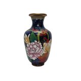 Vase Cloisonné Bleu Cobalt, 1980s
