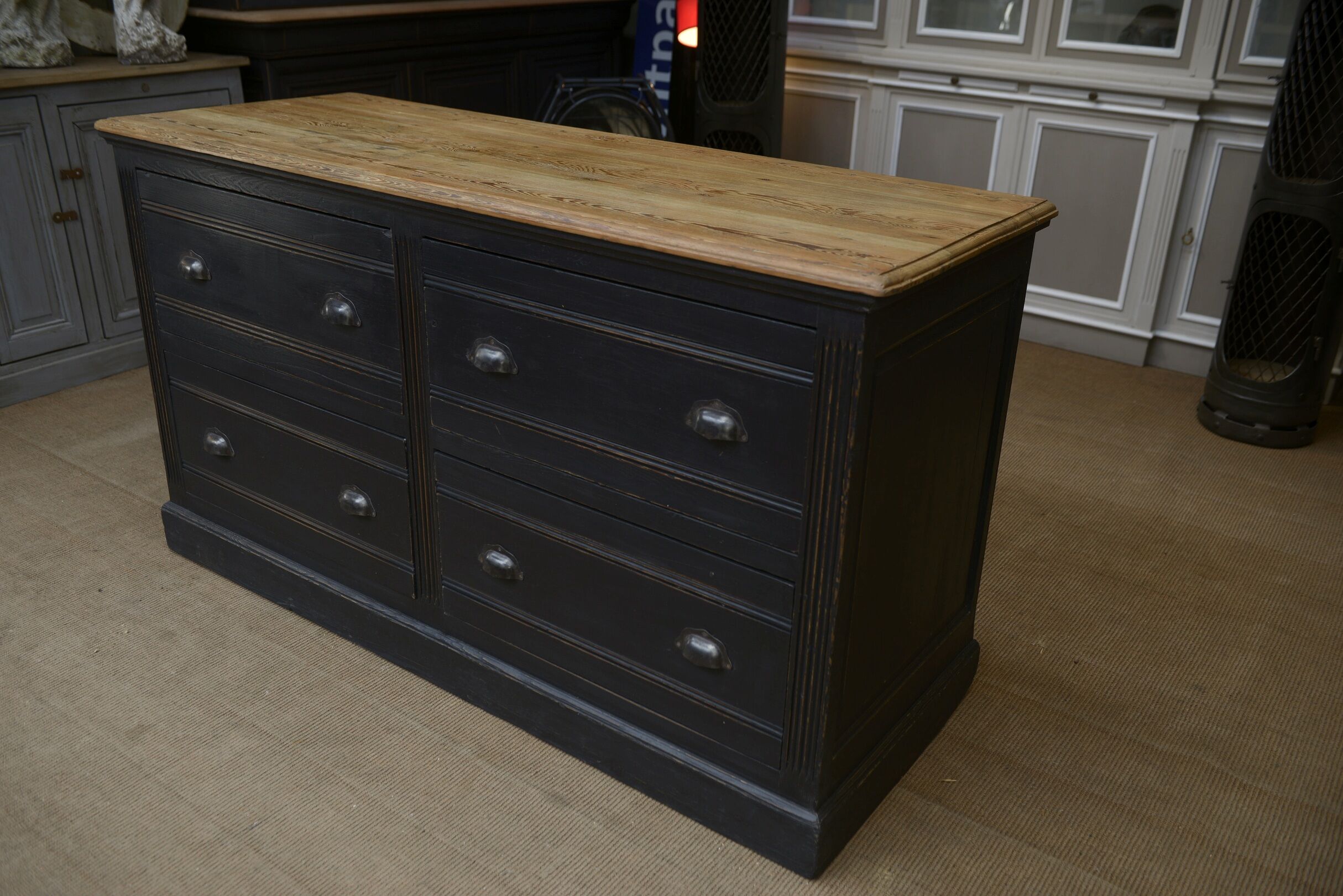 Commercial furniture has 4 large drawers fir 1930