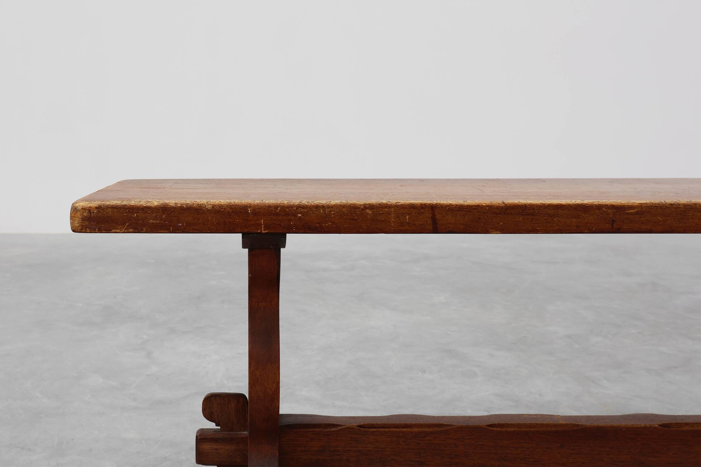 Rustic oak bench with nice patina, France ca. 1900