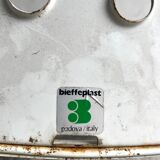 White Lacquered Steel Omstak Chair by Rodney Kinsman for Bieffeplast (1971) Industrial Sled Base