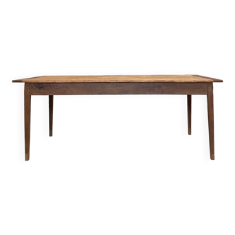 Vintage farmhouse table with spindle legs.