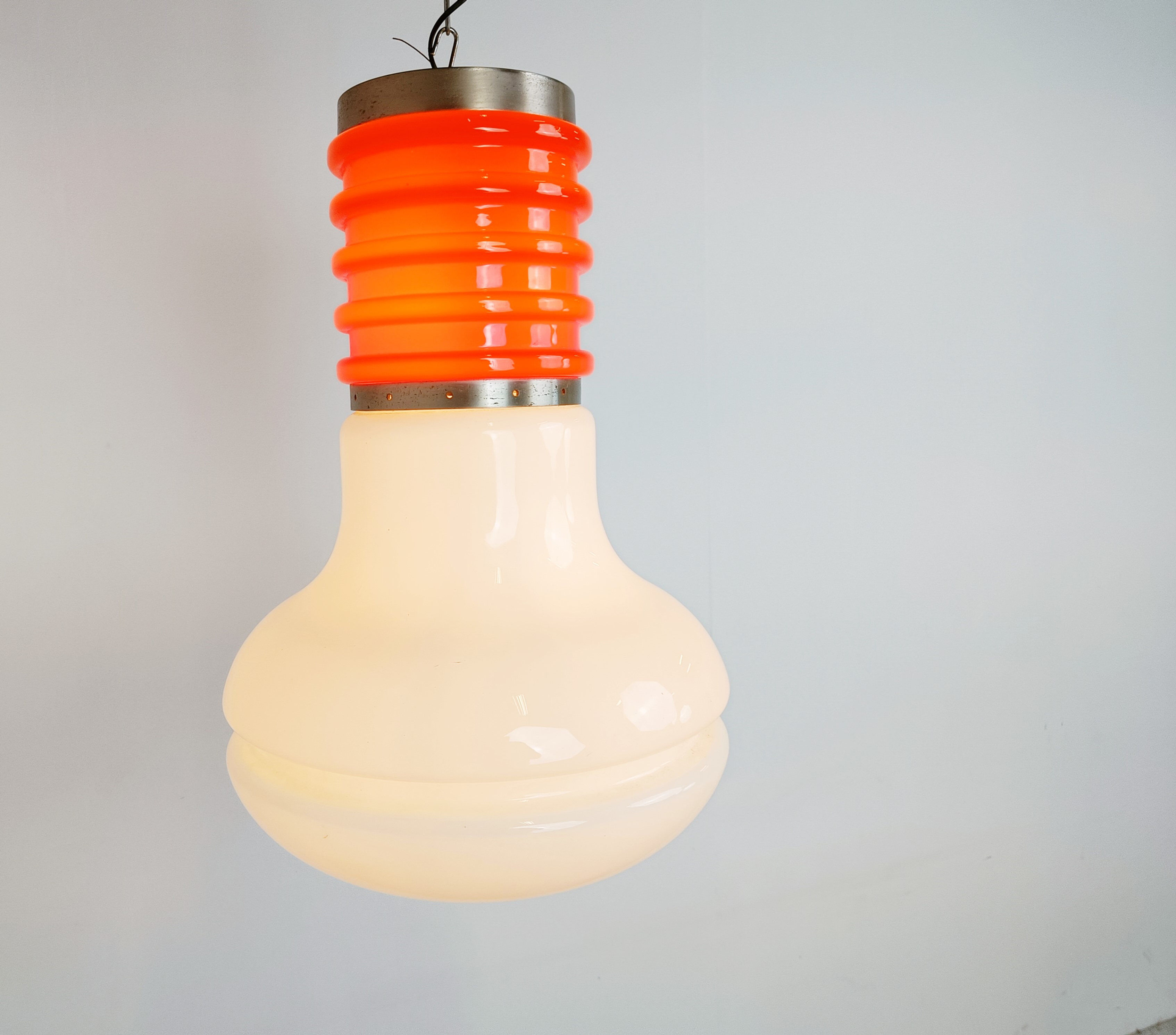 Space age glass pendant light, 1960s