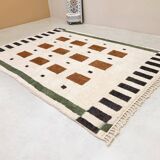 Tapis en laine marocain, tapis beni ouarain