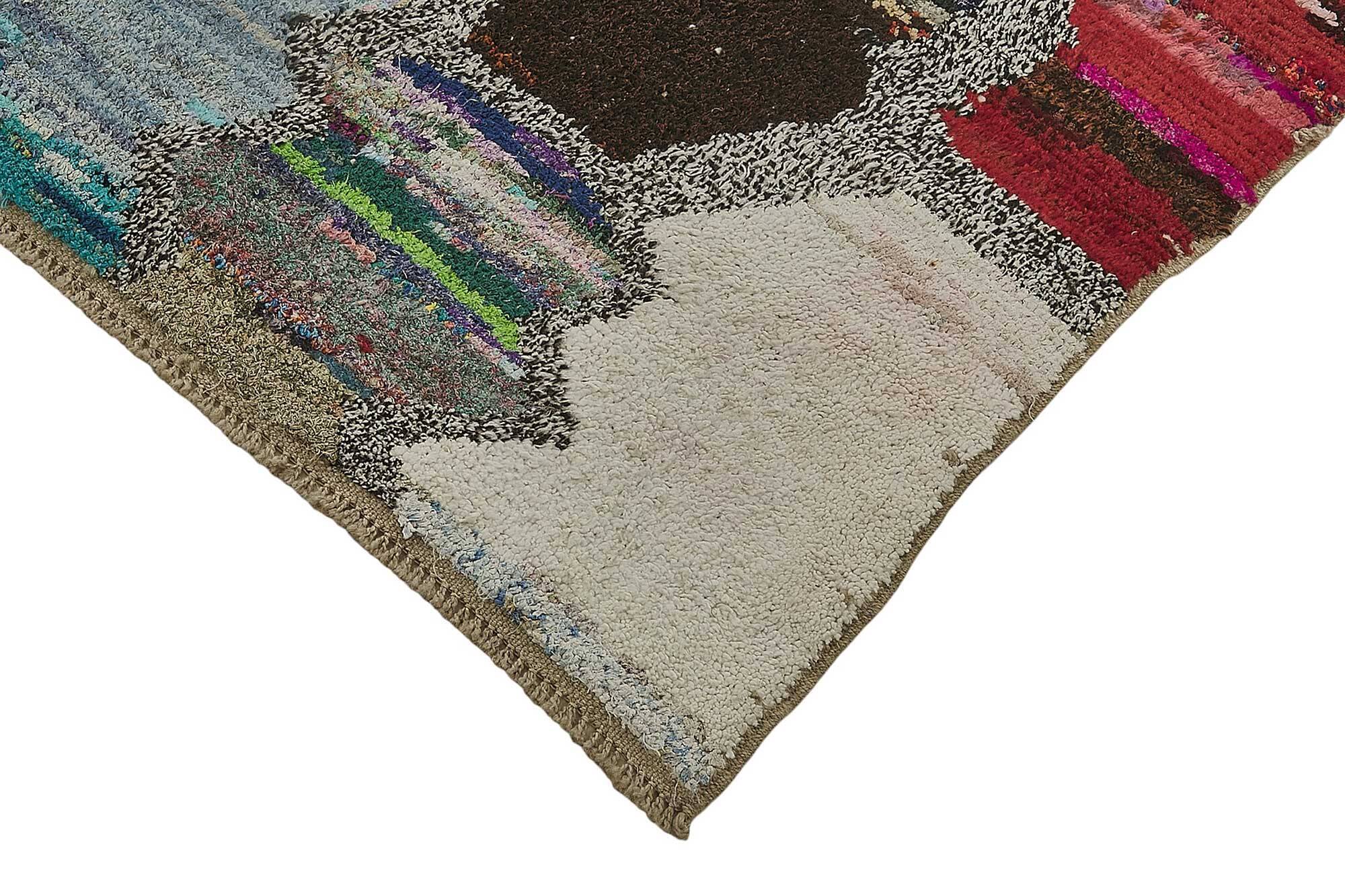 Handwoven Turkish Recycled Boho Rug 198 cm x 318 cm