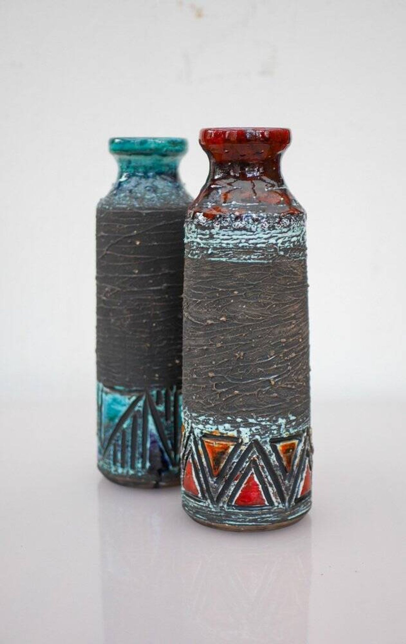 Mid-century modern Scandinavian pottery vases from Tilgmans, Sweden, set of 2