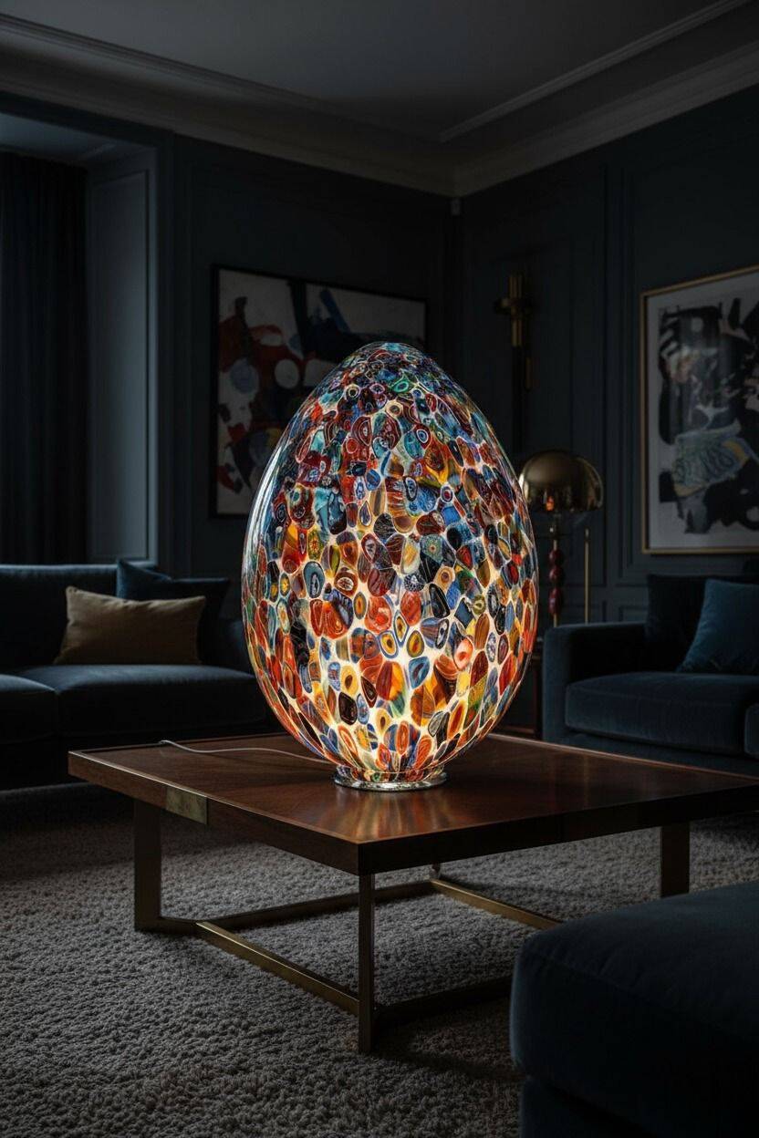 Lampe en verre de Murano