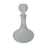 Chiseled glass decanter