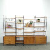 Teak WHB string modulair vrijstaand LP wandsysteem