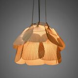 Beautiful Uchiwa 'Ju Yon' chandelier by Ingo Maurer for M Design, 1970s