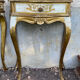 Pairs of Florentine bedside tables in gilded wood.