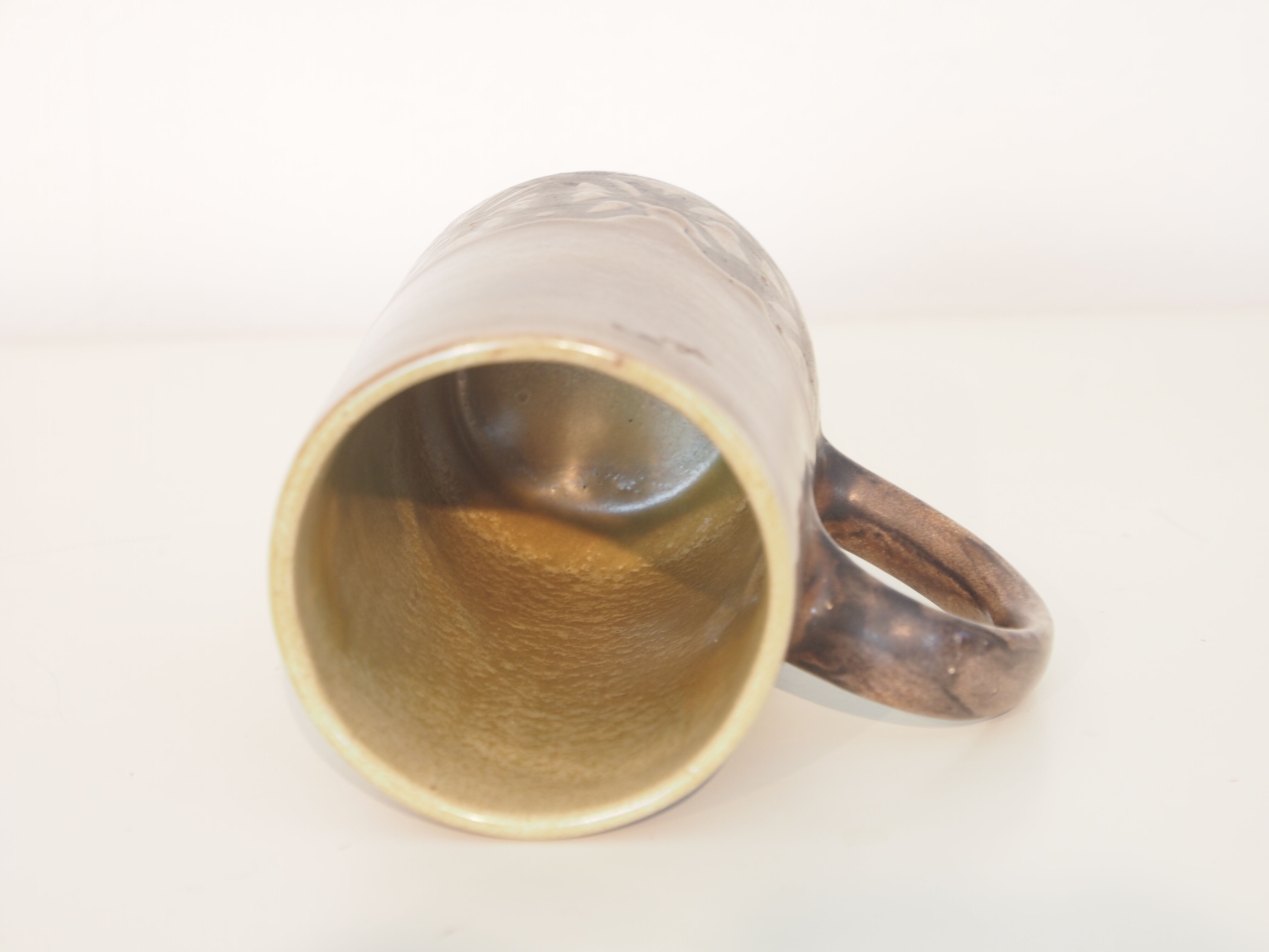 Set of 4 vintage mid century brutalist tea mugs by David Sharp