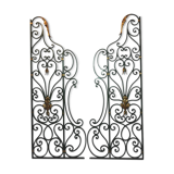 Pair of wrought iron interior grilles - mid-twentieth century