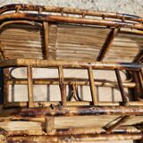 Wall shelf in vintage rattan