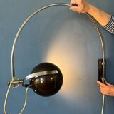 Wall lamp arc lamp Herda eyeball chrome space age