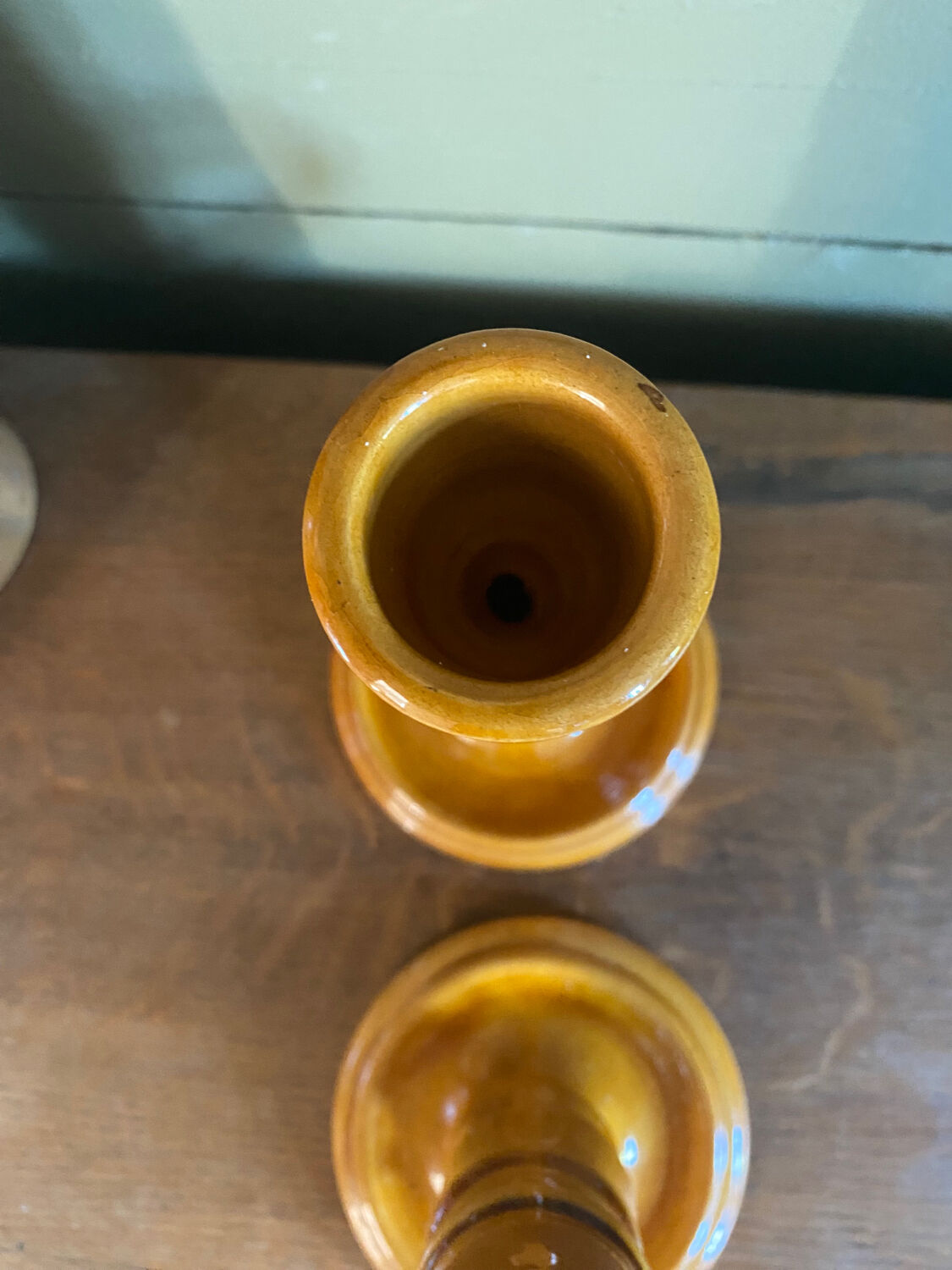 Pair of ceramic candle holders from Biot