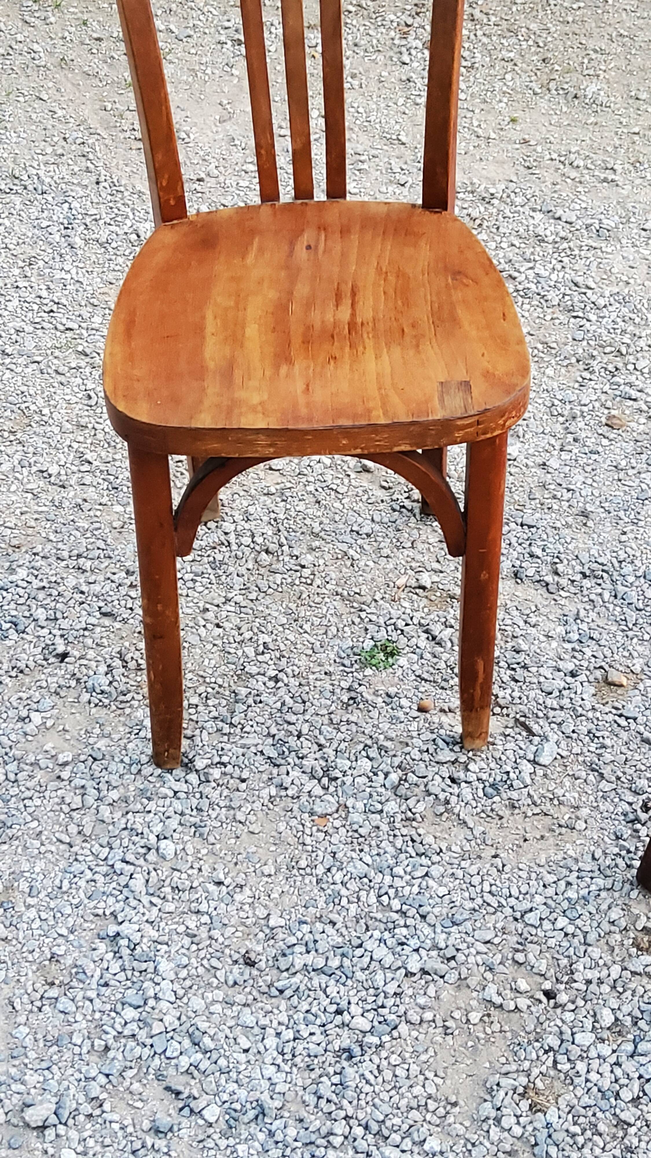Set of 5 Stella Thonet bistro chairs from the 1950s