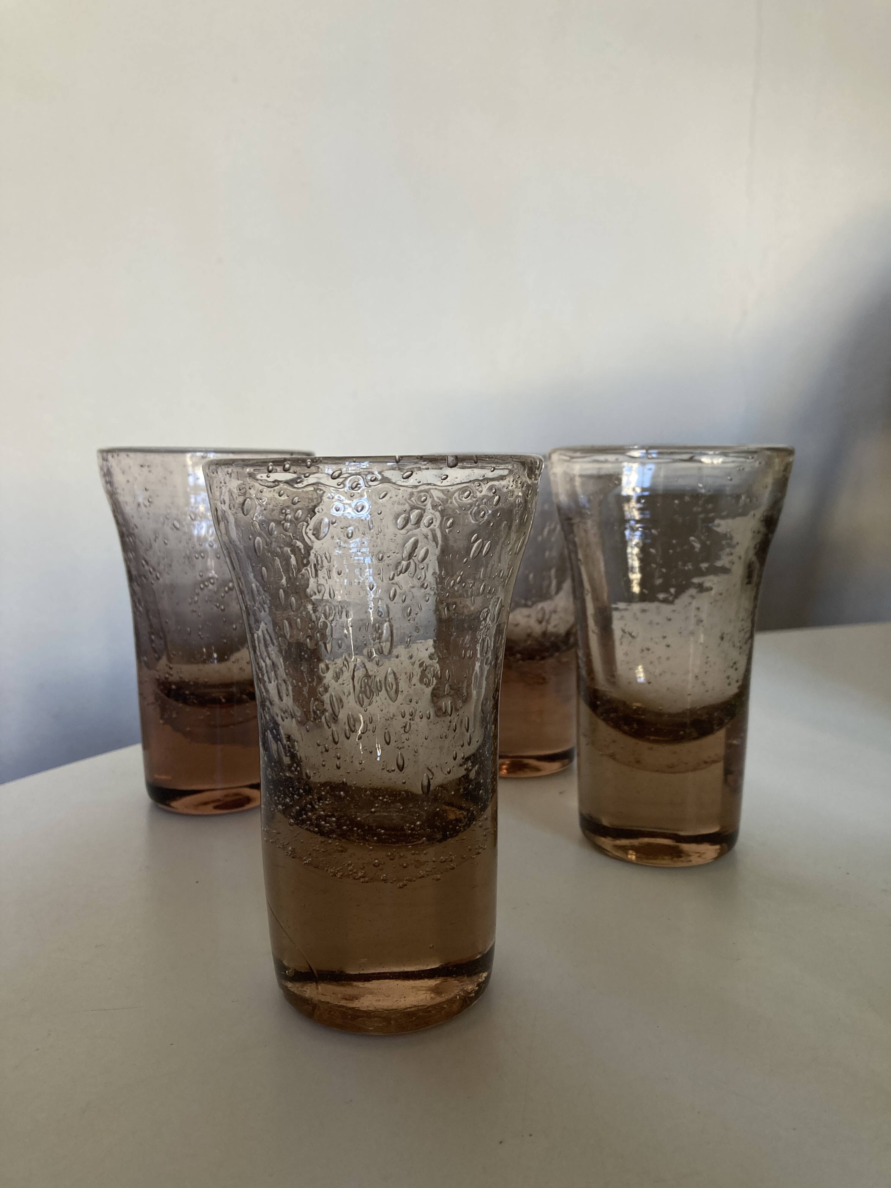 Set of 4 tumbler glasses from Biot 1960
