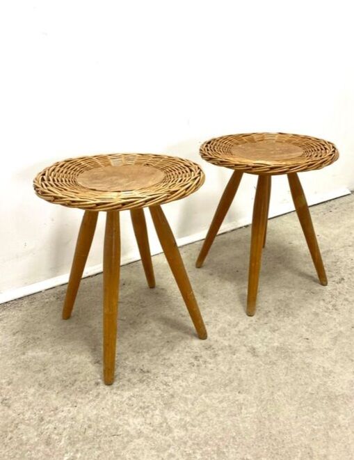 Paire de tabourets design Jan Kalus par úluv, vintage tchèque 1960s