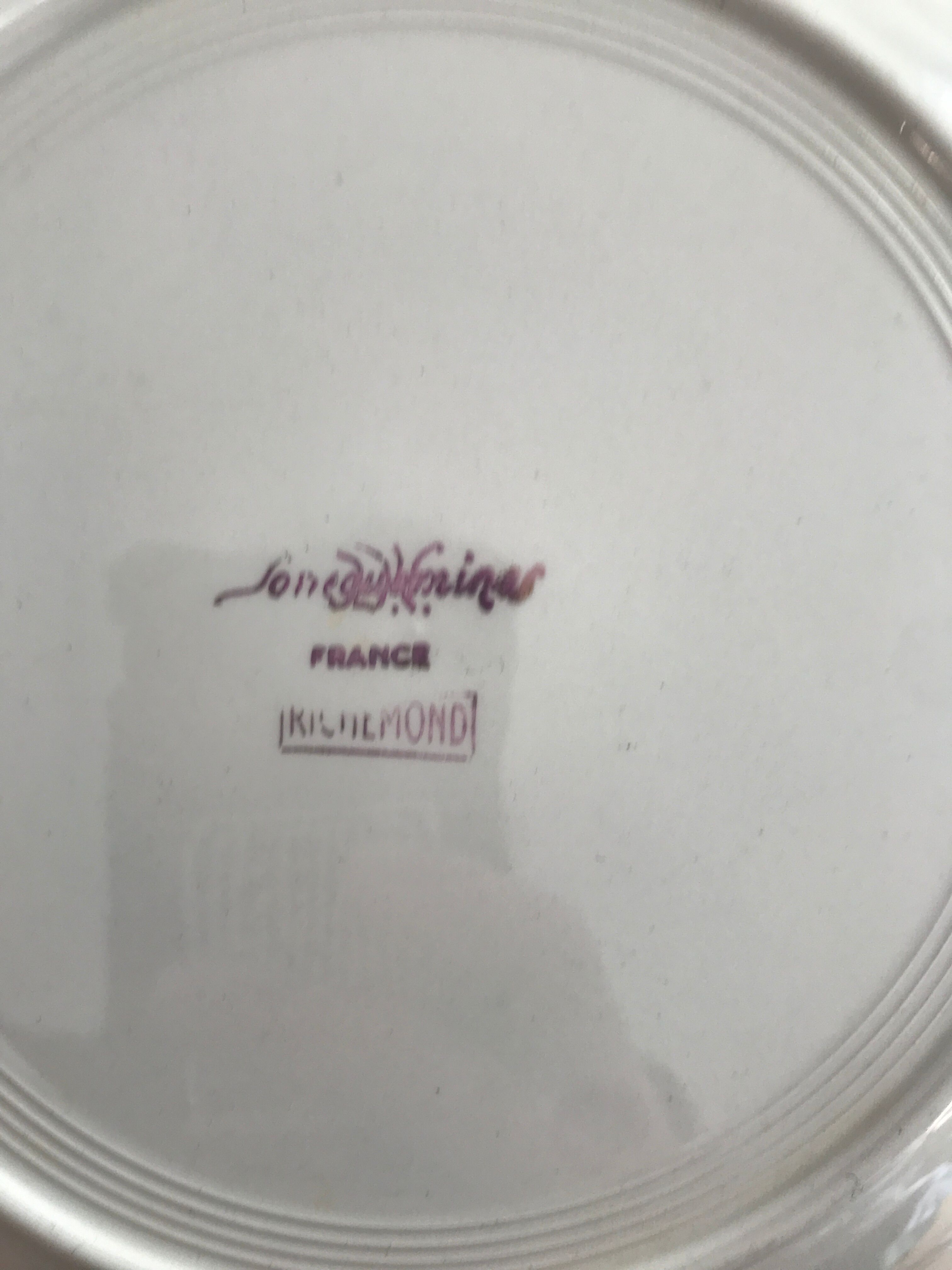 Set of 6 hollow plates Sarreguemines décor Richemond