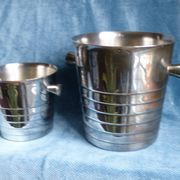Christofle Folio France silver metal  champagne bucket and ice bucket