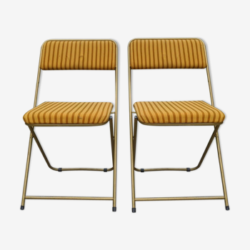 Duo of vintage lafuma foldable chairs