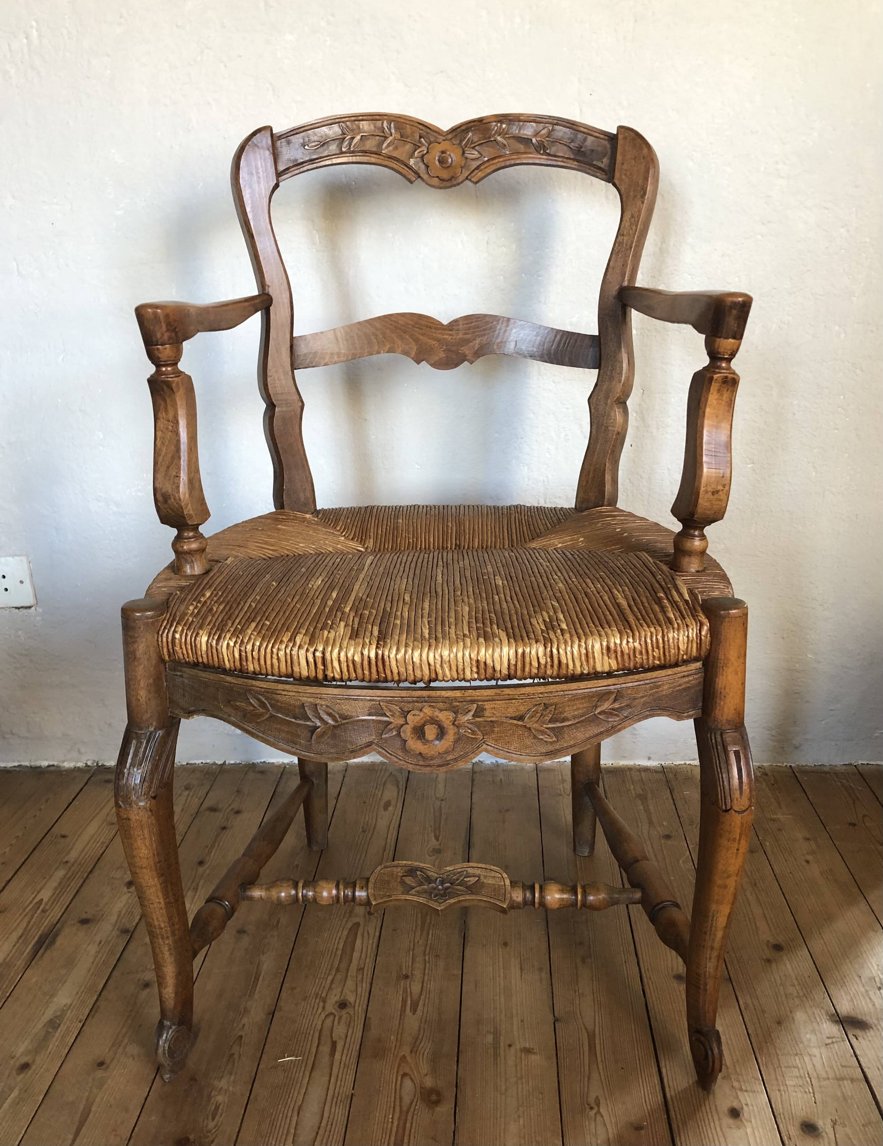 Provençal straw chair