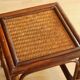 Small side table made of bamboo, rattan and wood - plant stand - Vintage