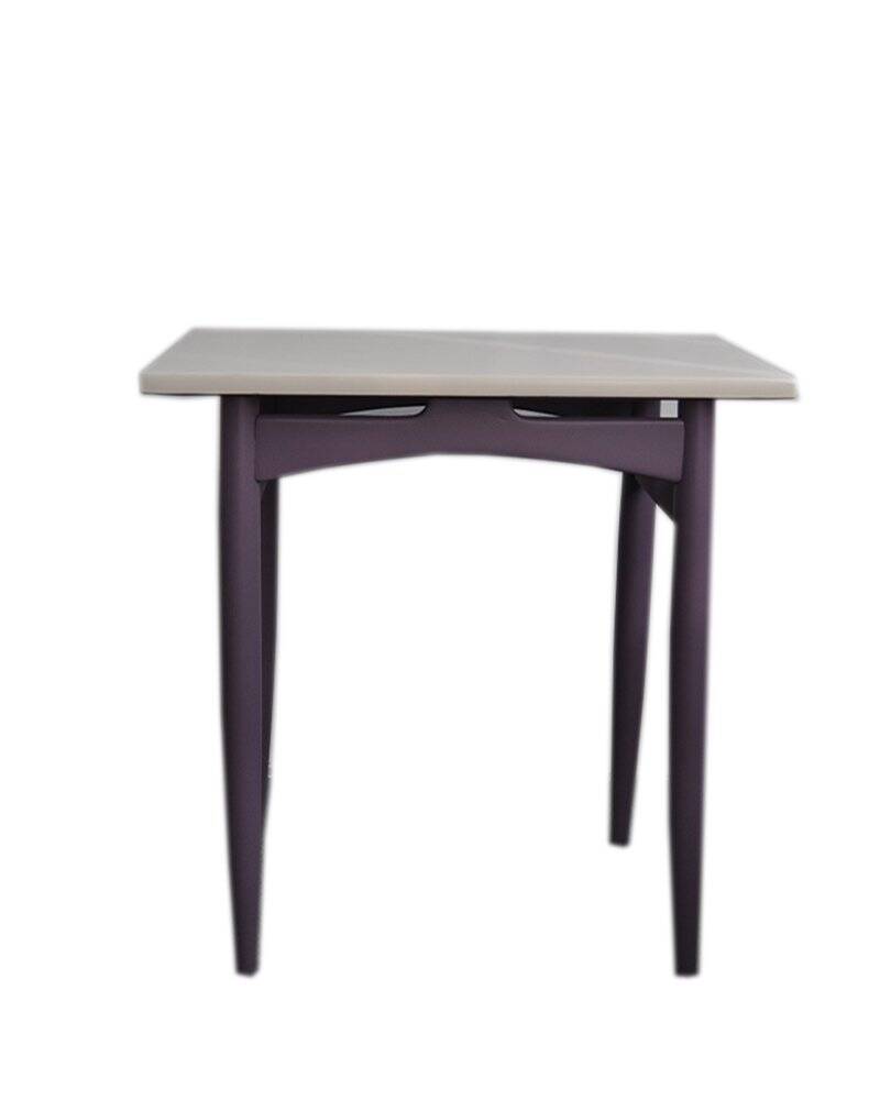 Beige and plum painted wood Thonet-style side table, 1940s.