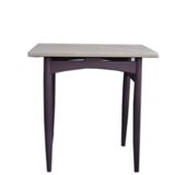 Beige and plum painted wood Thonet-style side table, 1940s.