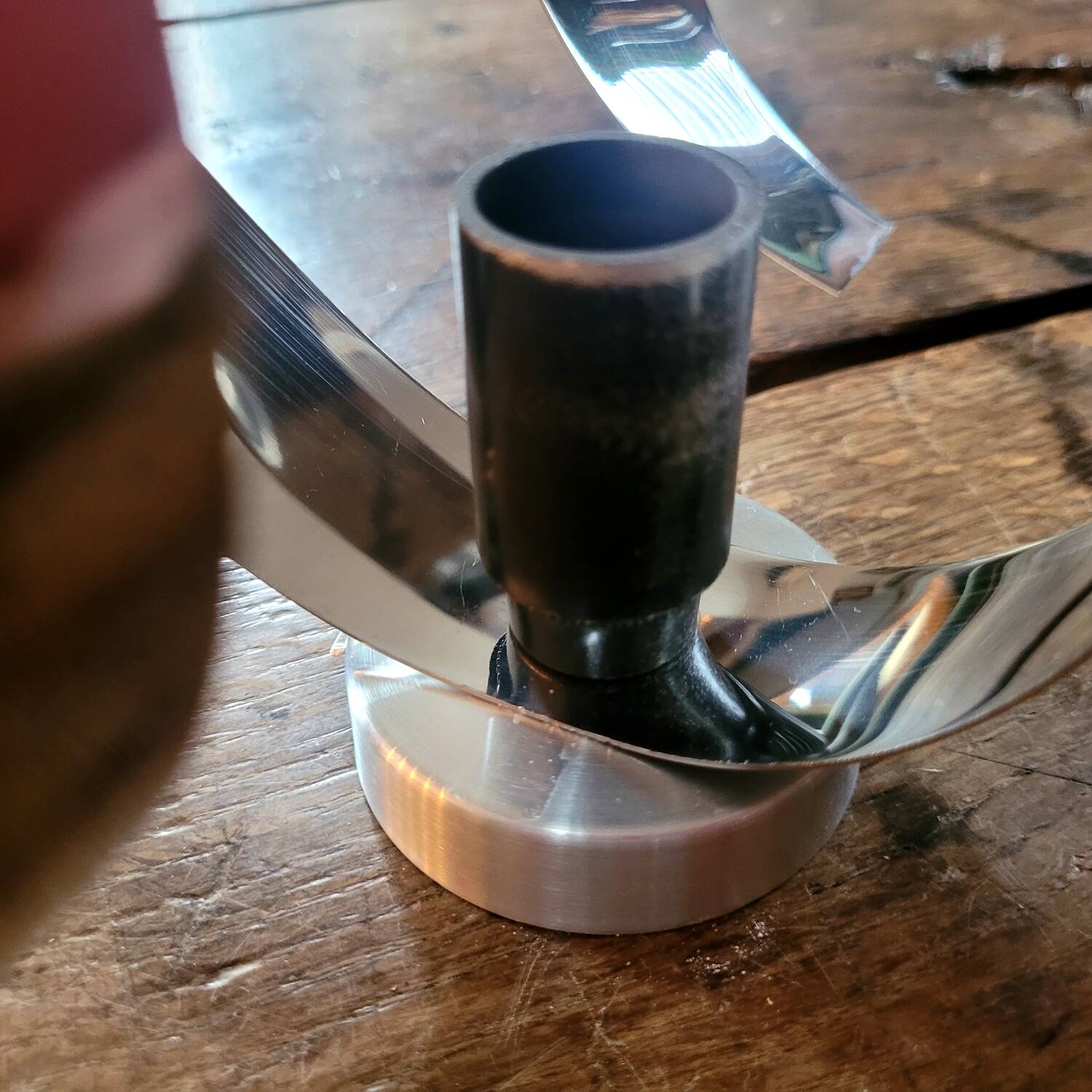 Pair of 70s chrome metal wall lights