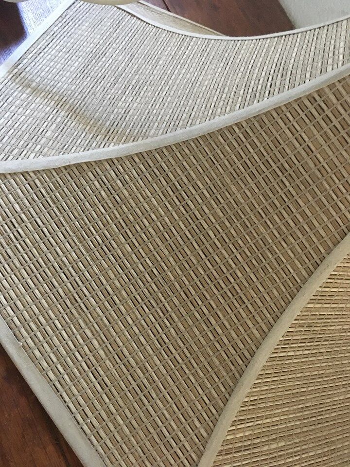 Six-sided braided straw hanging lamp