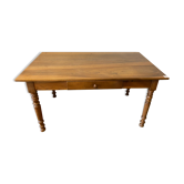 Table de cuisine en noyer avec tiroirs