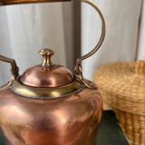 Small copper and brass teapot