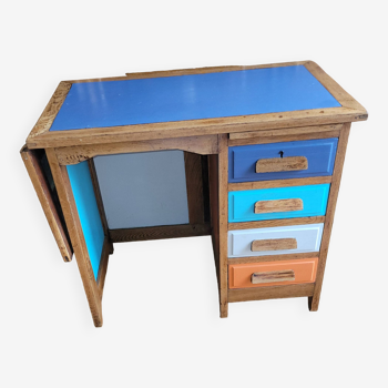 Children's desk 1950 - 1960 with extension and shelf