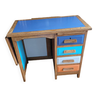 Children's desk 1950 - 1960 with extension and shelf