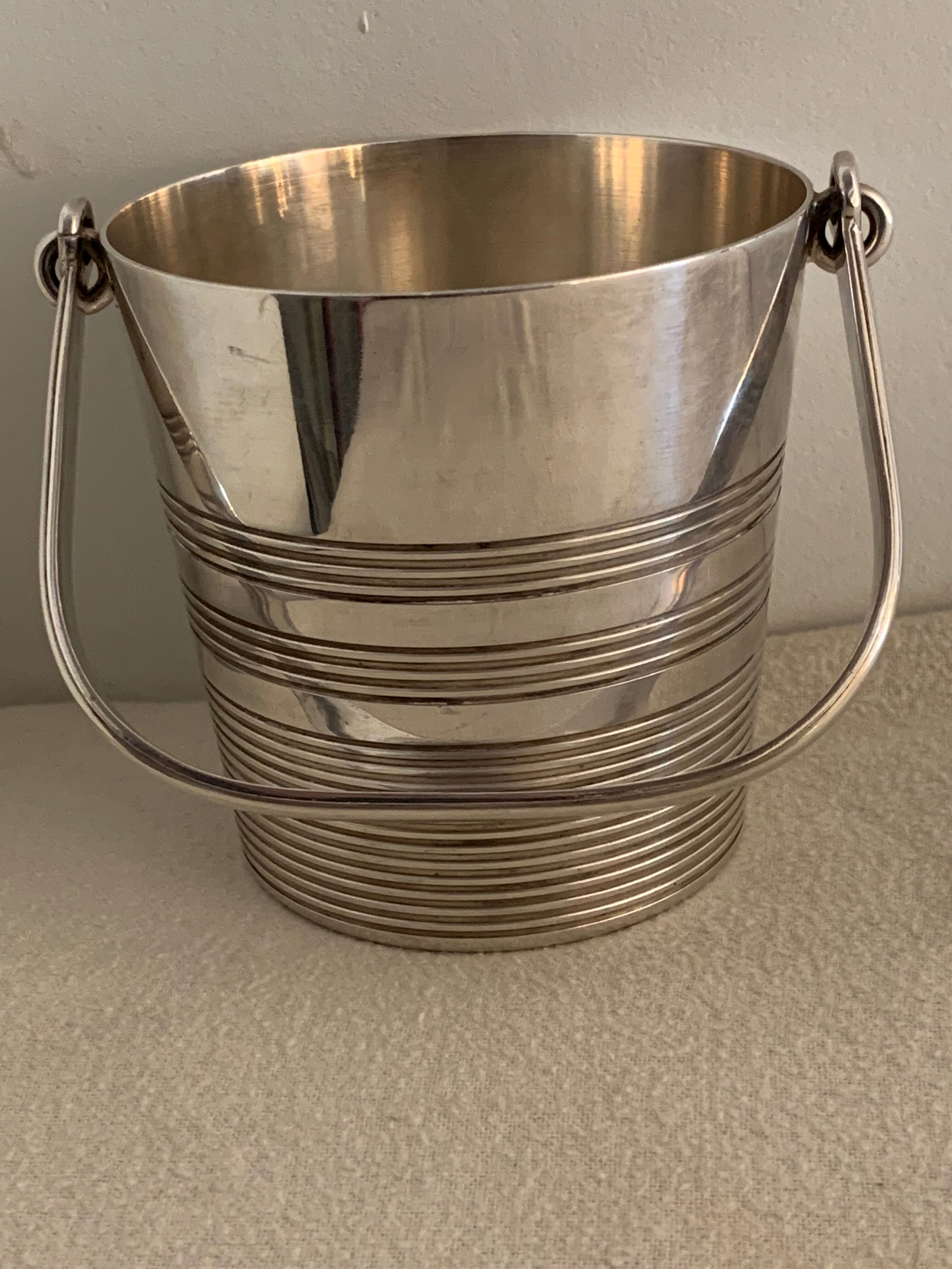 Silver metal Ercuis ice bucket