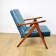 Fauteuil B-310 VAR en velours bleu mer - 2 pièces disponibles