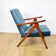 Fauteuil B-310 VAR en velours bleu mer - 2 pièces disponibles